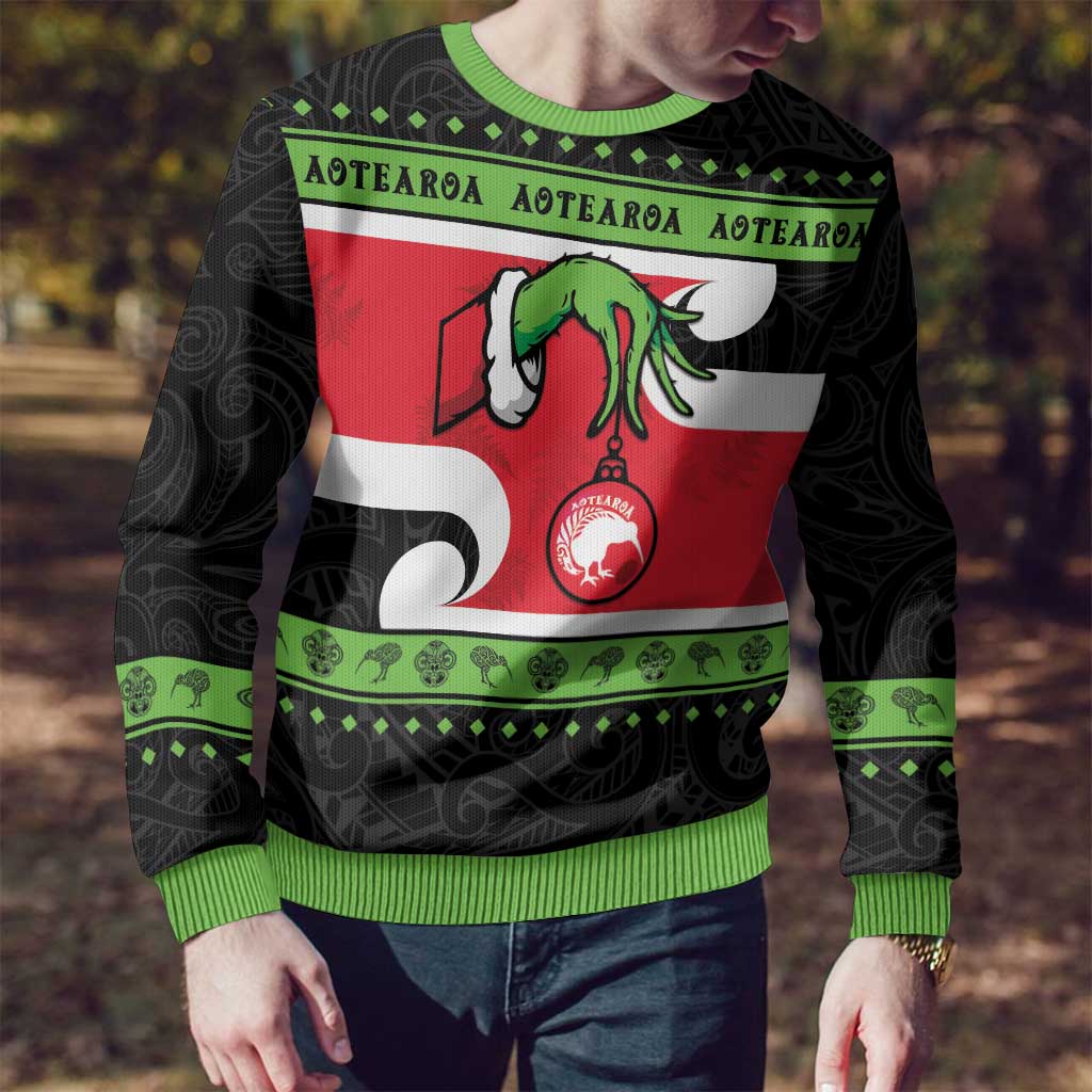 New Zealand Funny Christmas Ugly Christmas Sweater Maori Tiki LT05 - Polynesian Pride