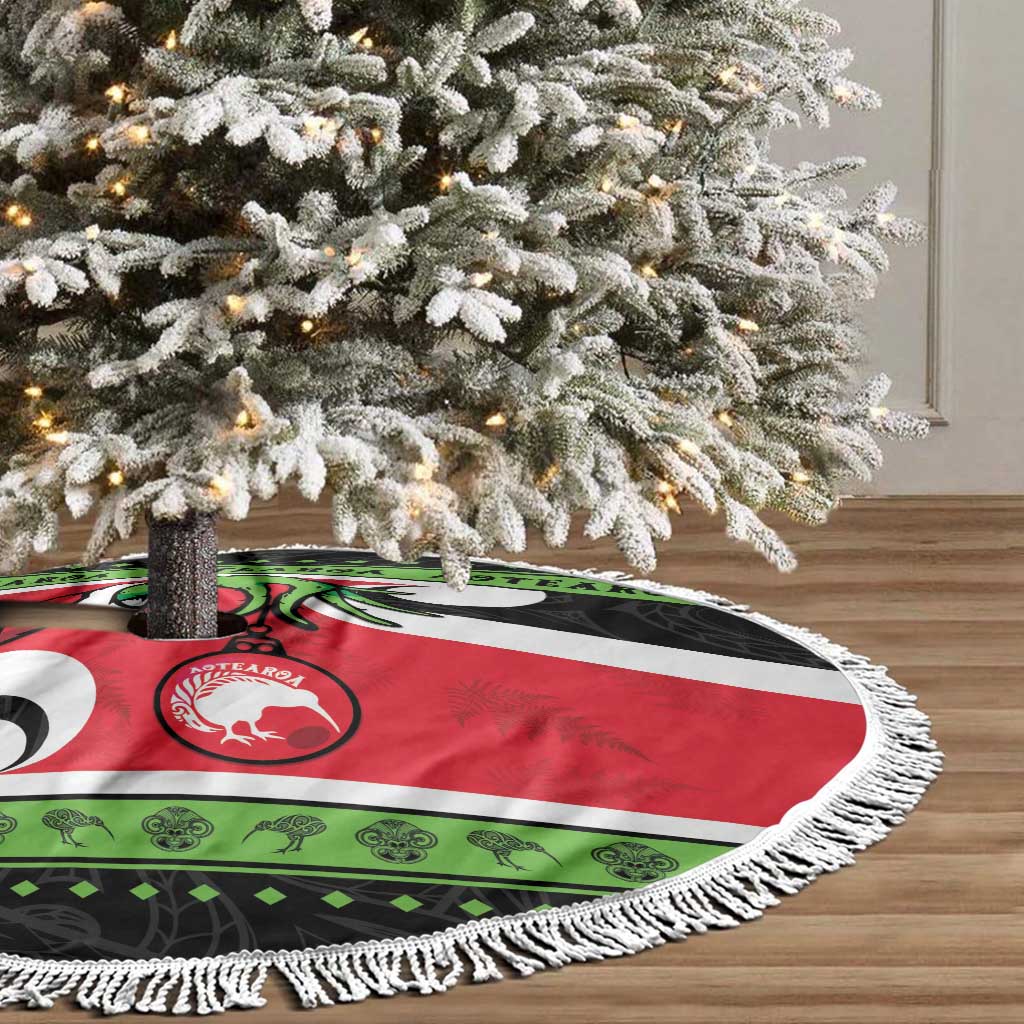New Zealand Funny Christmas Tree Skirt Maori Tiki LT05 - Polynesian Pride