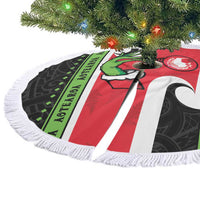 New Zealand Funny Christmas Tree Skirt Maori Tiki LT05 - Polynesian Pride