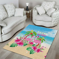 Hawaii Christmas Area Rug Deck The Palms Holiday Flamingos LT05 - Polynesian Pride