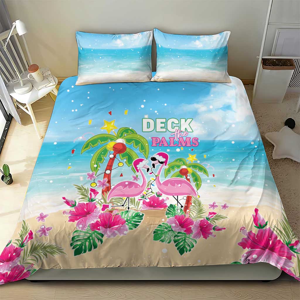 Hawaii Christmas Bedding Set Deck The Palms Holiday Flamingos LT05 - Polynesian Pride