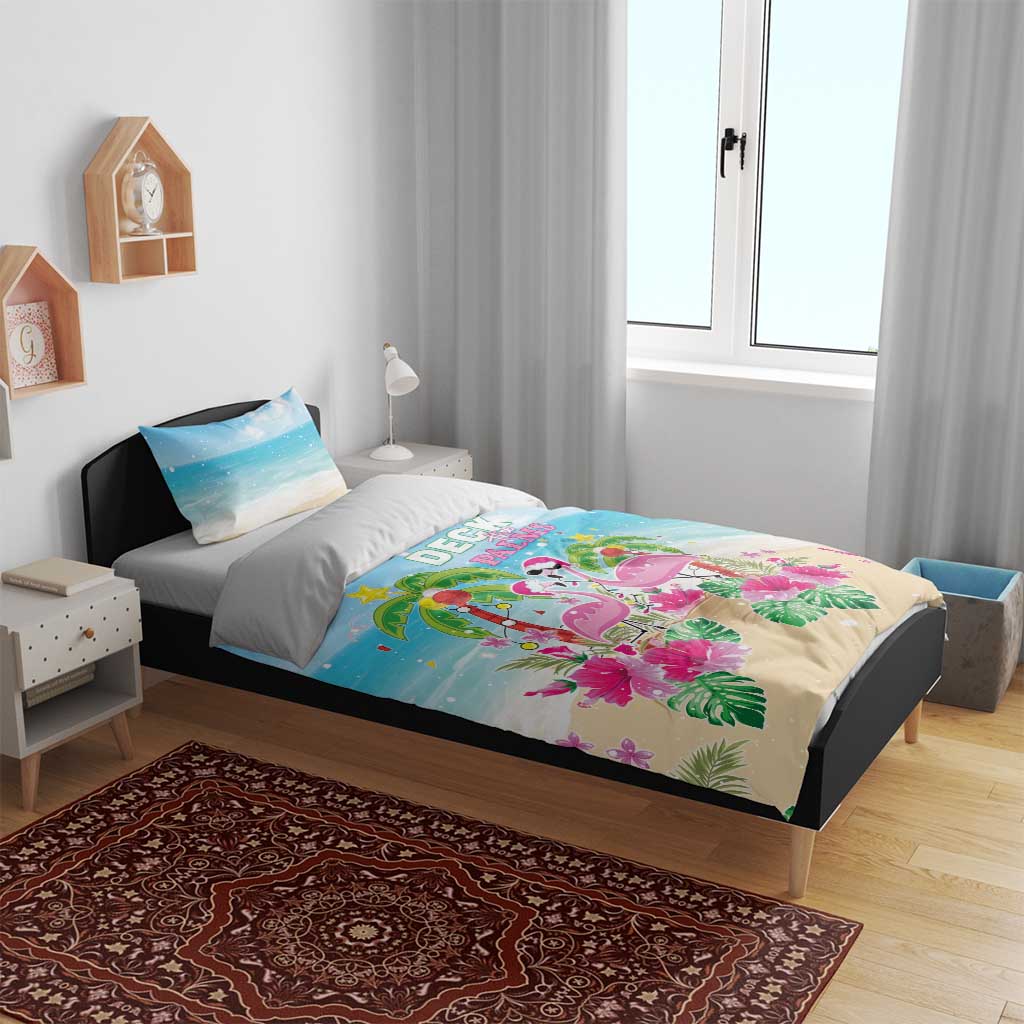 Hawaii Christmas Bedding Set Deck The Palms Holiday Flamingos LT05 - Polynesian Pride