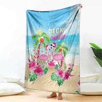 Hawaii Christmas Blanket Deck The Palms Holiday Flamingos LT05 - Polynesian Pride