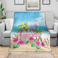 Hawaii Christmas Blanket Deck The Palms Holiday Flamingos LT05 - Polynesian Pride