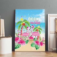 Hawaii Christmas Canvas Wall Art Deck The Palms Holiday Flamingos LT05 - Polynesian Pride