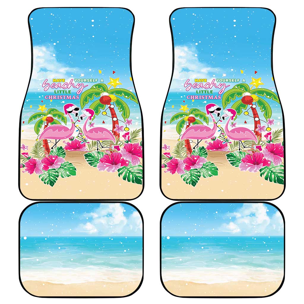 Hawaii Christmas Car Mats Deck The Palms Holiday Flamingos LT05 - Polynesian Pride