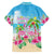 Hawaii Christmas Family Matching Long Sleeve Bodycon Dress and Hawaiian Shirt Deck The Palms Holiday Flamingos