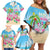 Hawaii Christmas Family Matching Off Shoulder Short Dress and Hawaiian Shirt Deck The Palms Holiday Flamingos