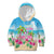 Hawaii Christmas Kid Hoodie Deck The Palms Holiday Flamingos