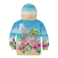Hawaii Christmas Kid Hoodie Deck The Palms Holiday Flamingos LT05 - Polynesian Pride