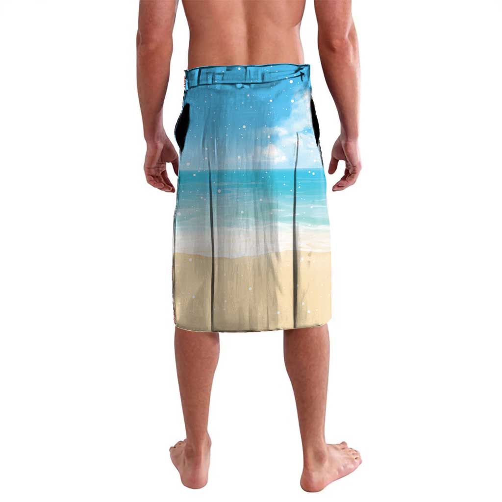 Hawaii Christmas Lavalava Deck The Palms Holiday Flamingos LT05 - Polynesian Pride