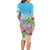 Hawaii Christmas Long Sleeve Bodycon Dress Deck The Palms Holiday Flamingos