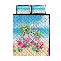 Hawaii Christmas Quilt Bed Set Deck The Palms Holiday Flamingos LT05 - Polynesian Pride