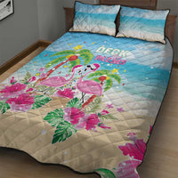 Hawaii Christmas Quilt Bed Set Deck The Palms Holiday Flamingos LT05 - Polynesian Pride