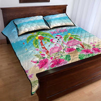 Hawaii Christmas Quilt Bed Set Deck The Palms Holiday Flamingos LT05 - Polynesian Pride
