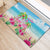 Hawaii Christmas Rubber Doormat Deck The Palms Holiday Flamingos