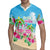 Hawaii Christmas Rugby Jersey Deck The Palms Holiday Flamingos