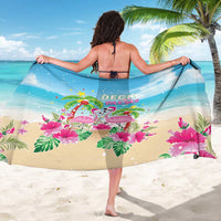 Hawaii Christmas Sarong Deck The Palms Holiday Flamingos LT05 - Polynesian Pride