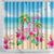 Hawaii Christmas Shower Curtain Deck The Palms Holiday Flamingos