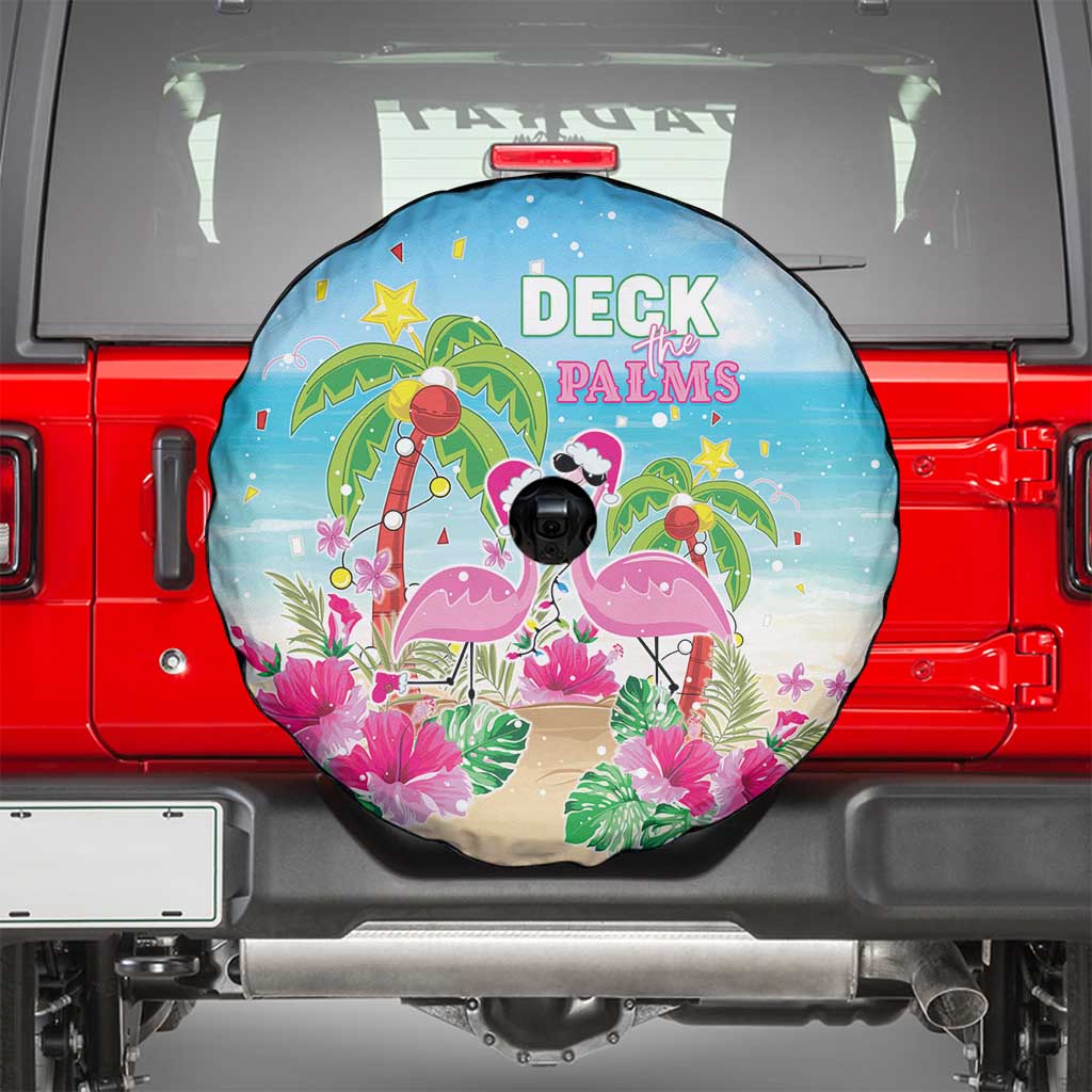 Hawaii Christmas Spare Tire Cover Deck The Palms Holiday Flamingos LT05 - Polynesian Pride