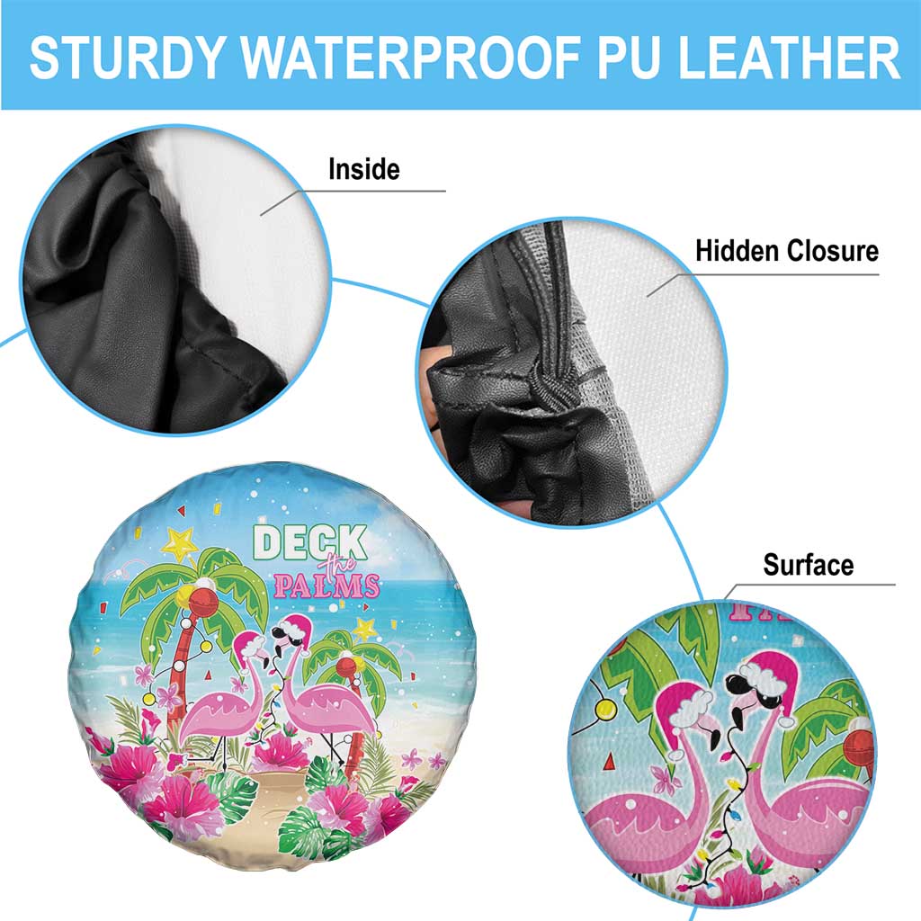 Hawaii Christmas Spare Tire Cover Deck The Palms Holiday Flamingos LT05 - Polynesian Pride