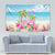 Hawaii Christmas Tapestry Deck The Palms Holiday Flamingos