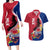 Guam Martin Luther King Jr Day Couples Matching Long Sleeve Bodycon Dress and Hawaiian Shirt LT05 Red - Polynesian Pride