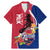 Guam Martin Luther King Jr Day Family Matching Mermaid Dress and Hawaiian Shirt LT05 Dad's Shirt - Short Sleeve Red - Polynesian Pride