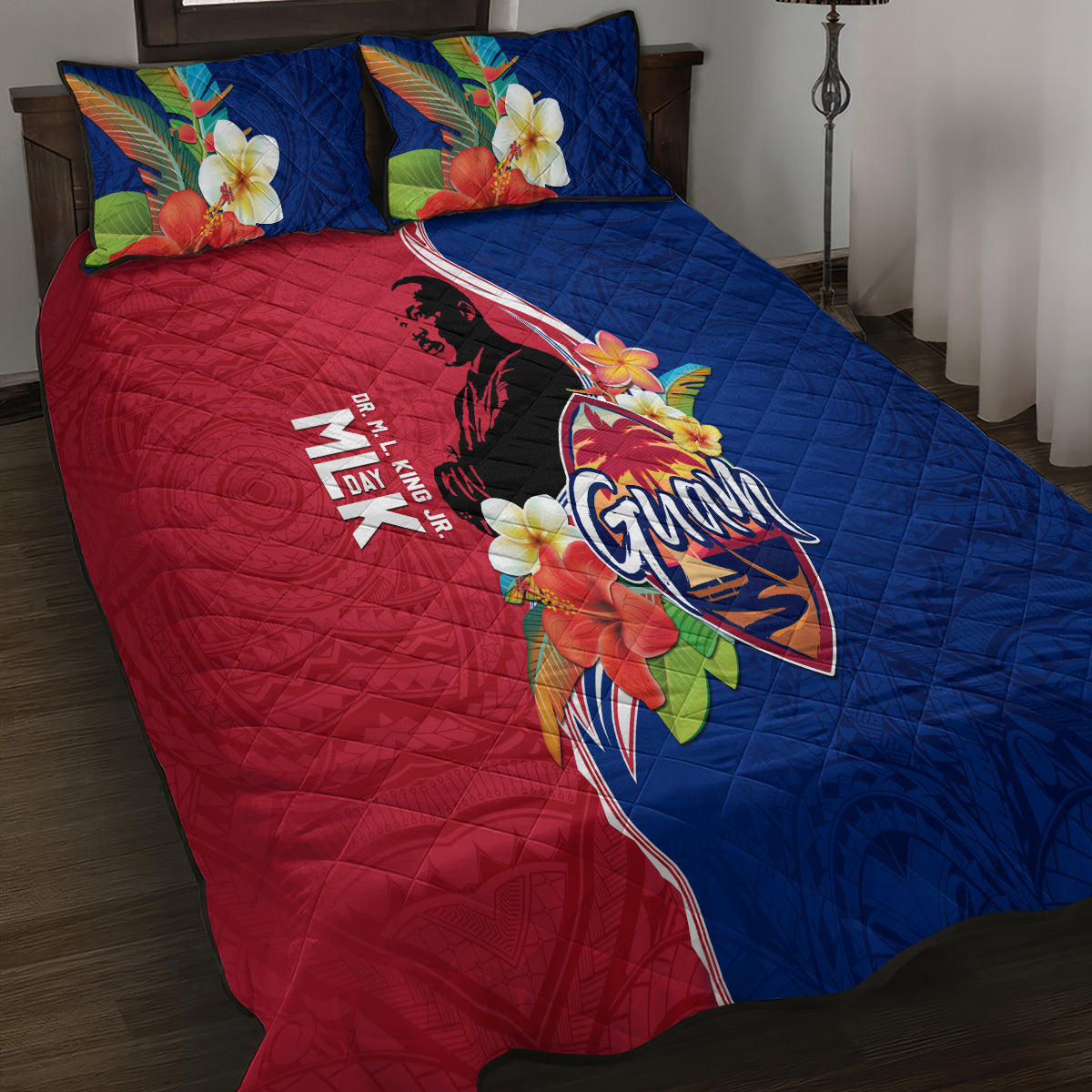 Guam Martin Luther King Jr Day Quilt Bed Set LT05 - Polynesian Pride