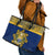 Repubrikin Naoero Independence Day Leather Tote Bag Tamanu With Coat Of Arms LT05 - Polynesian Pride