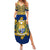 Personalised Repubrikin Naoero Independence Day Summer Maxi Dress Tamanu With Coat Of Arms LT05 Women Yellow - Polynesian Pride