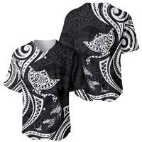 Hawaii Manta Ray Baseball Jersey Polynesian Art Tattoo LT05 - Polynesian Pride