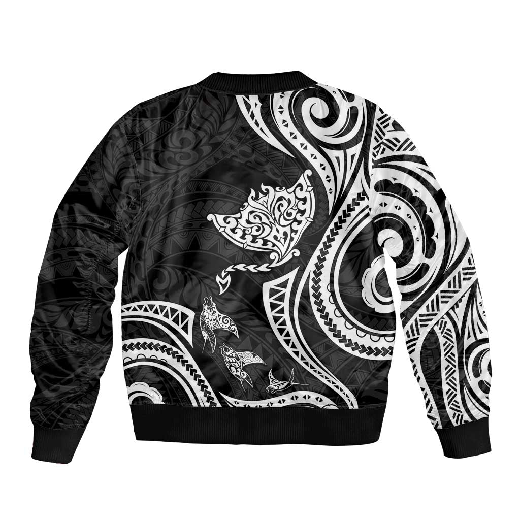 Hawaii Manta Ray Bomber Jacket Polynesian Art Tattoo LT05 - Polynesian Pride