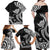 Hawaii Manta Ray Family Matching Off Shoulder Maxi Dress and Hawaiian Shirt Polynesian Art Tattoo