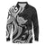 Hawaii Manta Ray Long Sleeve Polo Shirt Polynesian Art Tattoo