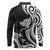 Hawaii Manta Ray Long Sleeve Polo Shirt Polynesian Art Tattoo