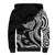 Hawaii Manta Ray Sherpa Hoodie Polynesian Art Tattoo