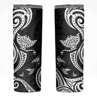 Hawaii Manta Ray Skinny Tumbler Polynesian Art Tattoo LT05 Black - Polynesian Pride