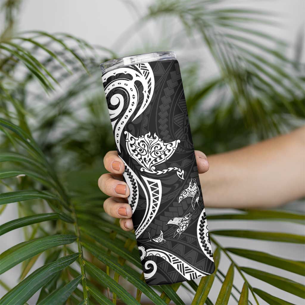 Hawaii Manta Ray Skinny Tumbler Polynesian Art Tattoo LT05 - Polynesian Pride