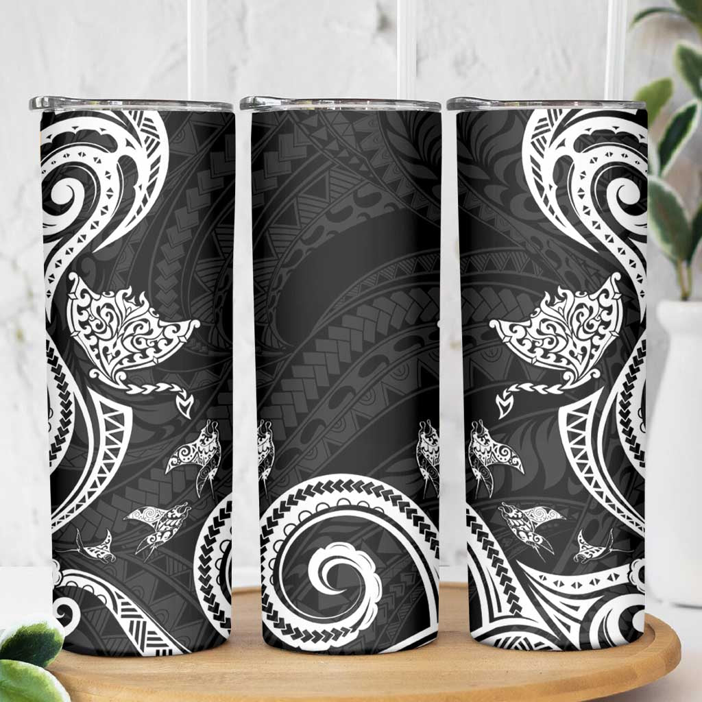 Hawaii Manta Ray Skinny Tumbler Polynesian Art Tattoo LT05 - Polynesian Pride