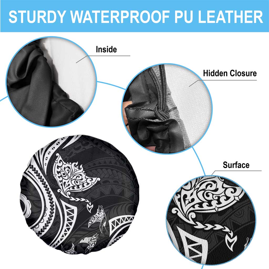 Hawaii Manta Ray Spare Tire Cover Polynesian Art Tattoo LT05 - Polynesian Pride