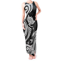 Hawaii Manta Ray Tank Maxi Dress Polynesian Art Tattoo LT05 Women Black - Polynesian Pride