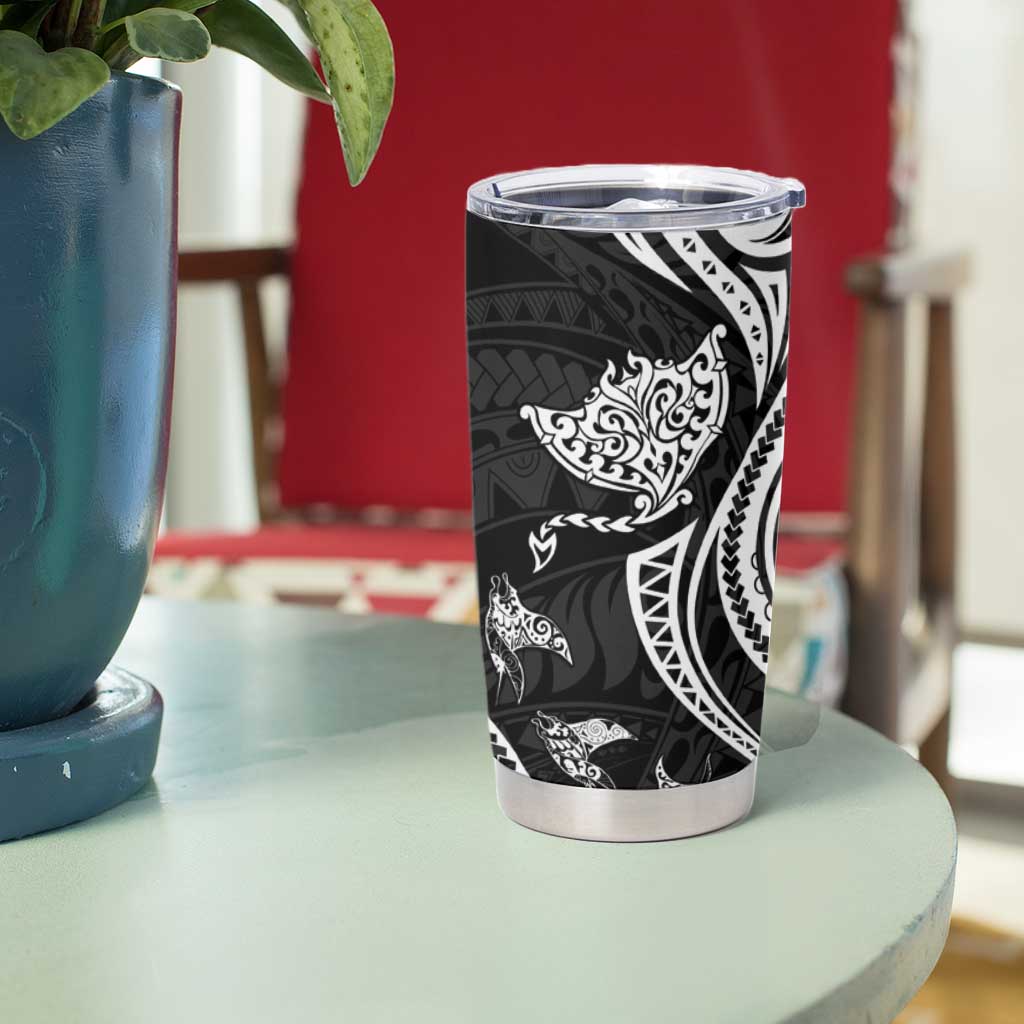 Hawaii Manta Ray Tumbler Cup Polynesian Art Tattoo LT05 - Polynesian Pride
