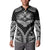 Hawaiian Hawk Button Sweatshirt Polynesian Pattern Style