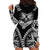 Hawaiian Hawk Hoodie Dress Polynesian Pattern Style