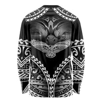 Hawaiian Hawk Long Sleeve Shirt Polynesian Pattern Style LT05 - Polynesian Pride
