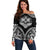 Hawaiian Hawk Off Shoulder Sweater Polynesian Pattern Style