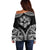 Hawaiian Hawk Off Shoulder Sweater Polynesian Pattern Style