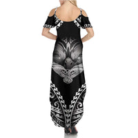 Hawaiian Hawk Summer Maxi Dress Polynesian Pattern Style LT05 - Polynesian Pride