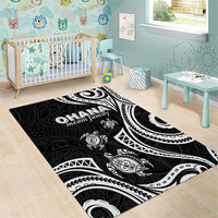 Hawaii Ohana Means Family Area Rug Sea Turtle Polynesian Style LT05 - Polynesian Pride